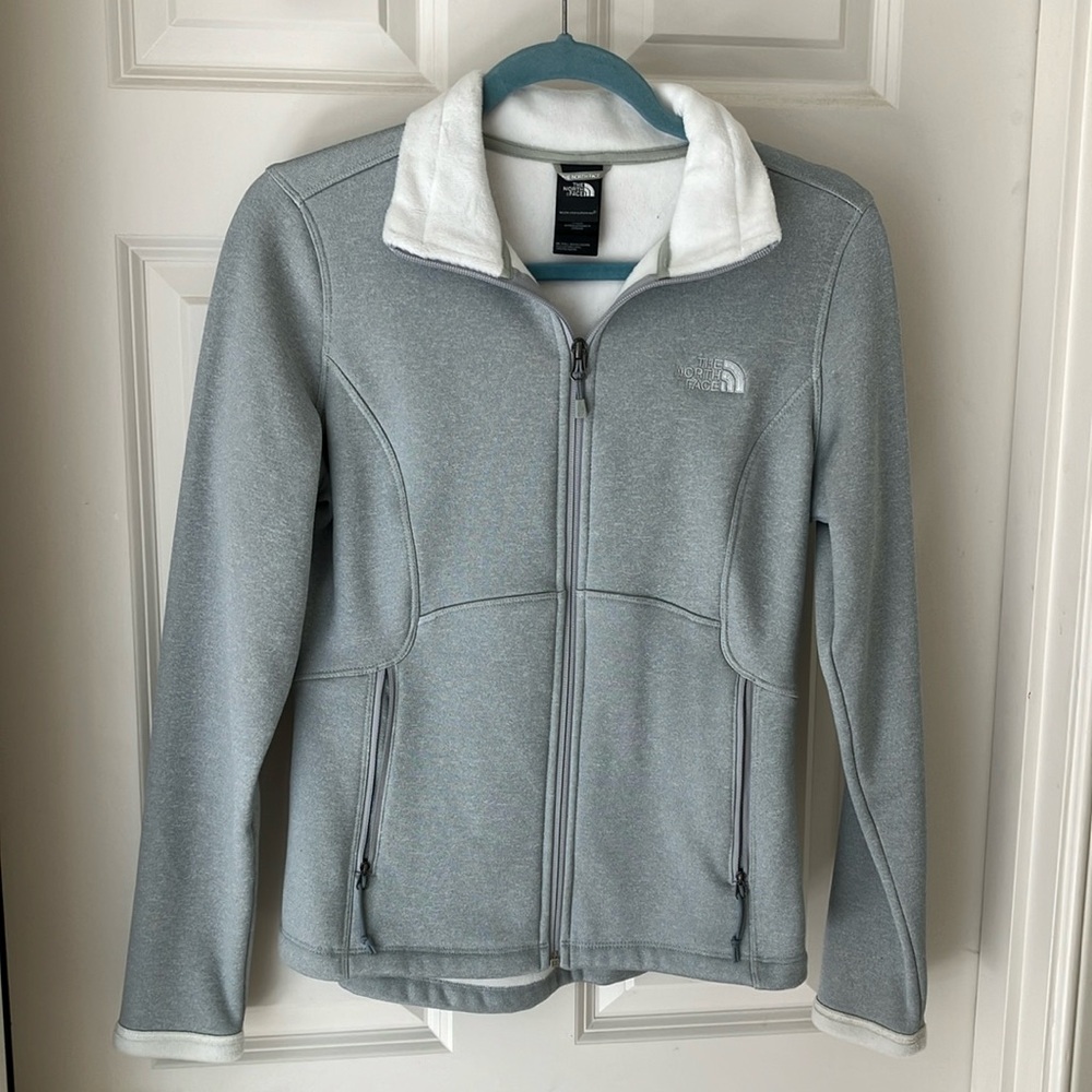 Grey North Face zip up